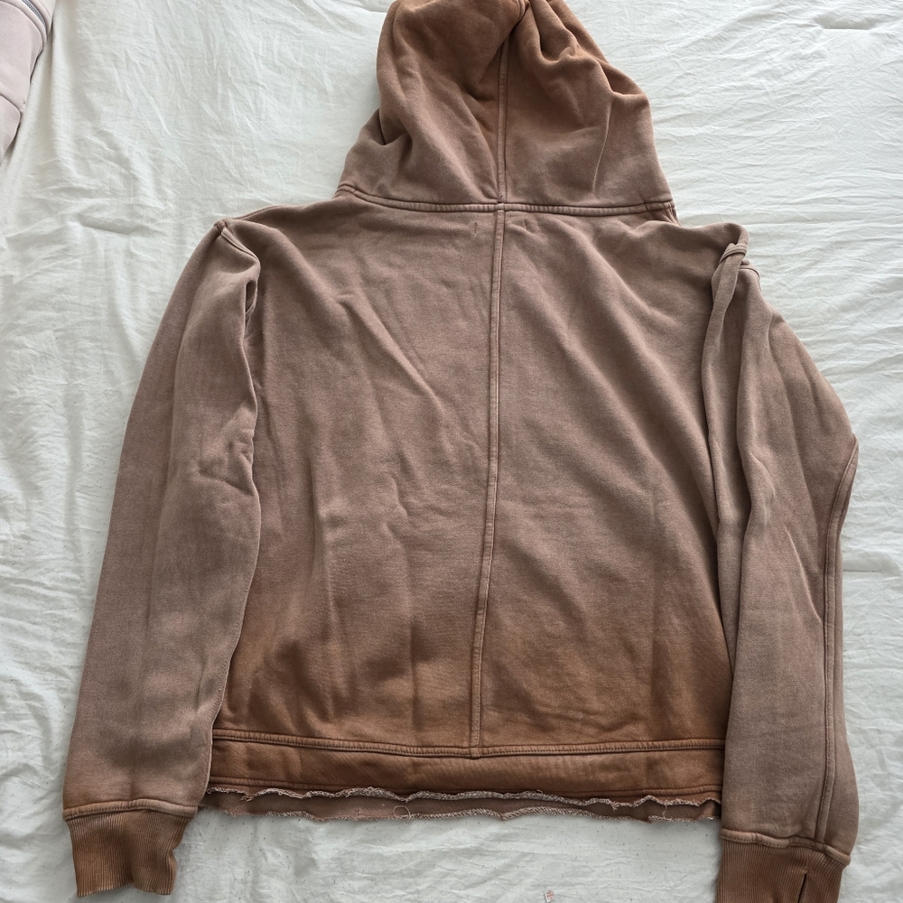 Free People NWOT Zuma Brown Hoodie L - Picture 4 of 5